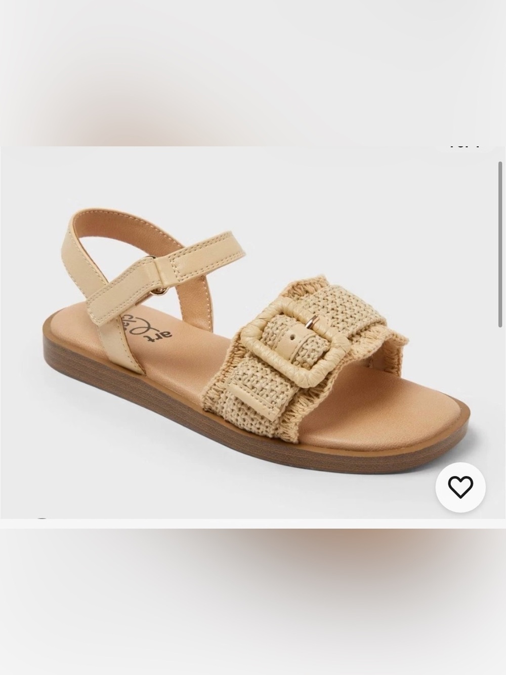 art class Beige Braided Buckle Sandals for Kids